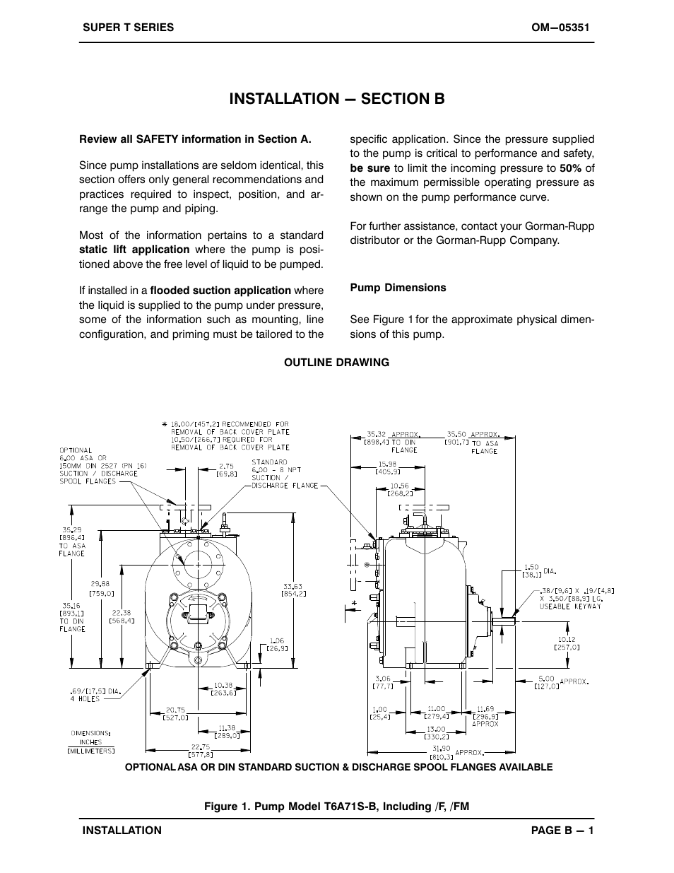 Installation - section b | Gorman-Rupp Pumps T6A71S-B /F,/FM User Manual | Page 8 / 39