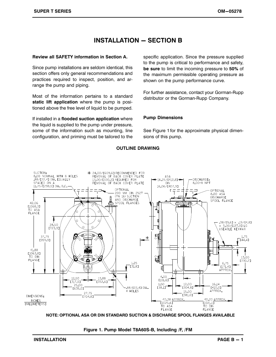 Installation - section b | Gorman-Rupp Pumps T8A60S-B /F,/FM User Manual | Page 8 / 40