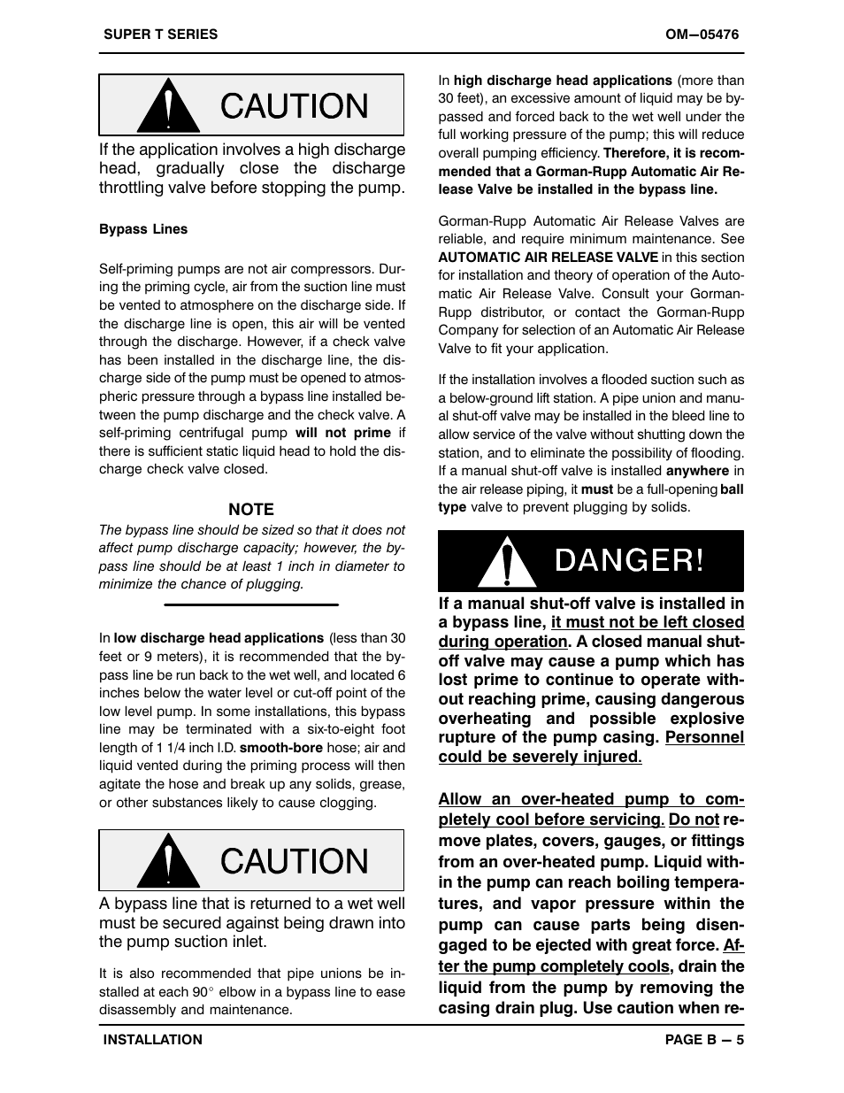 Gorman-Rupp Pumps T8A61S-B /F,/FM User Manual | Page 12 / 38