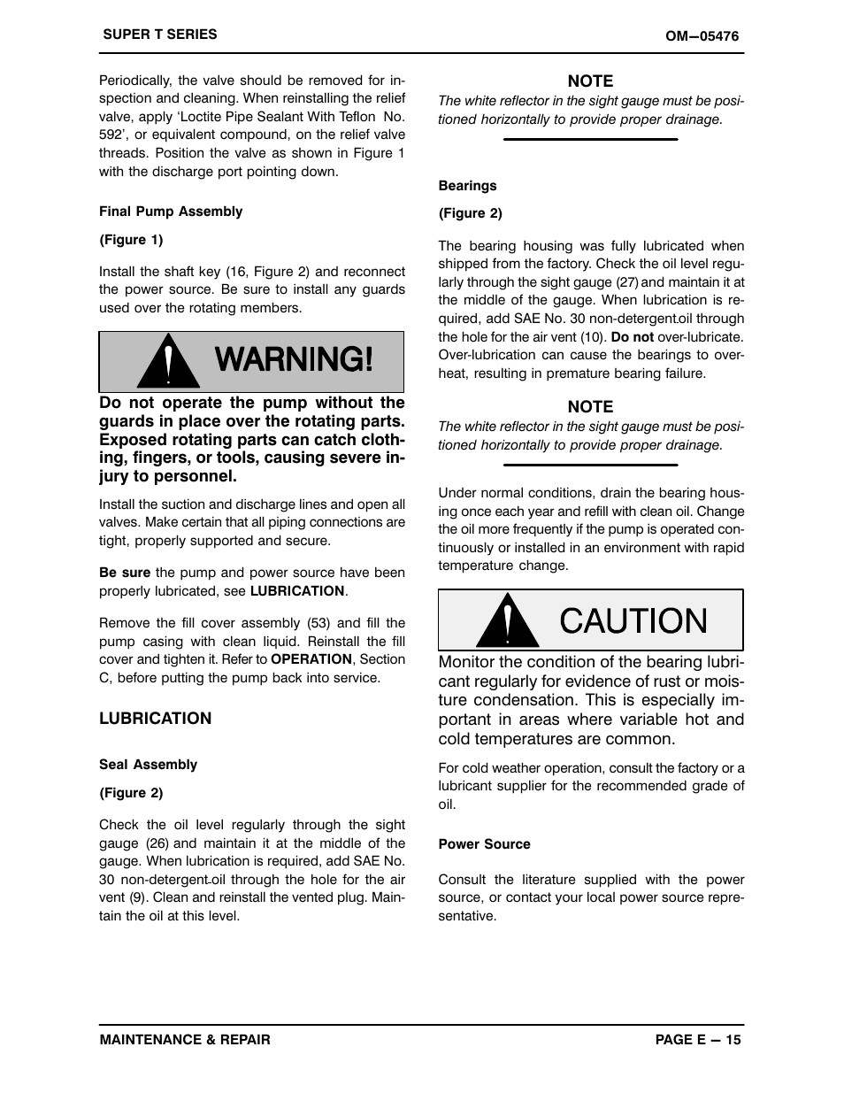 Gorman-Rupp Pumps T8A61S-B /F,/FM User Manual | Page 37 / 38