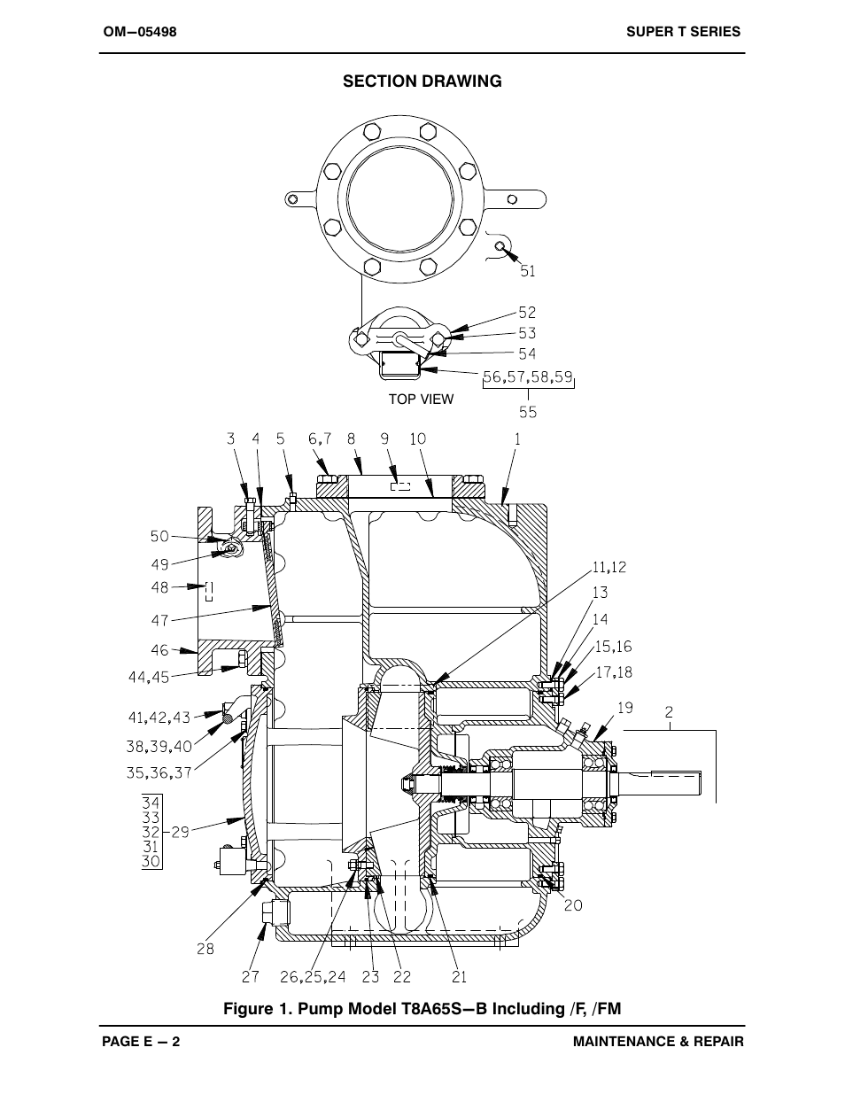 Figure 1. pump model t8a65s-b including /f, /fm | Gorman-Rupp Pumps T8A65S-B /F,/FM User Manual | Page 24 / 38