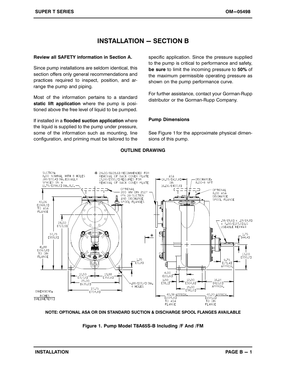 Installation - section b | Gorman-Rupp Pumps T8A65S-B /F,/FM User Manual | Page 8 / 38