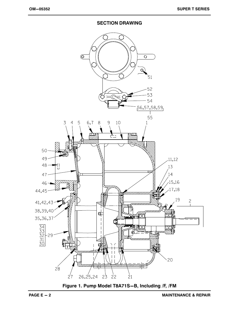 Figure 1. pump model t8a71s-b, including /f, /fm | Gorman-Rupp Pumps T8A71S-B /F,/FM User Manual | Page 25 / 41