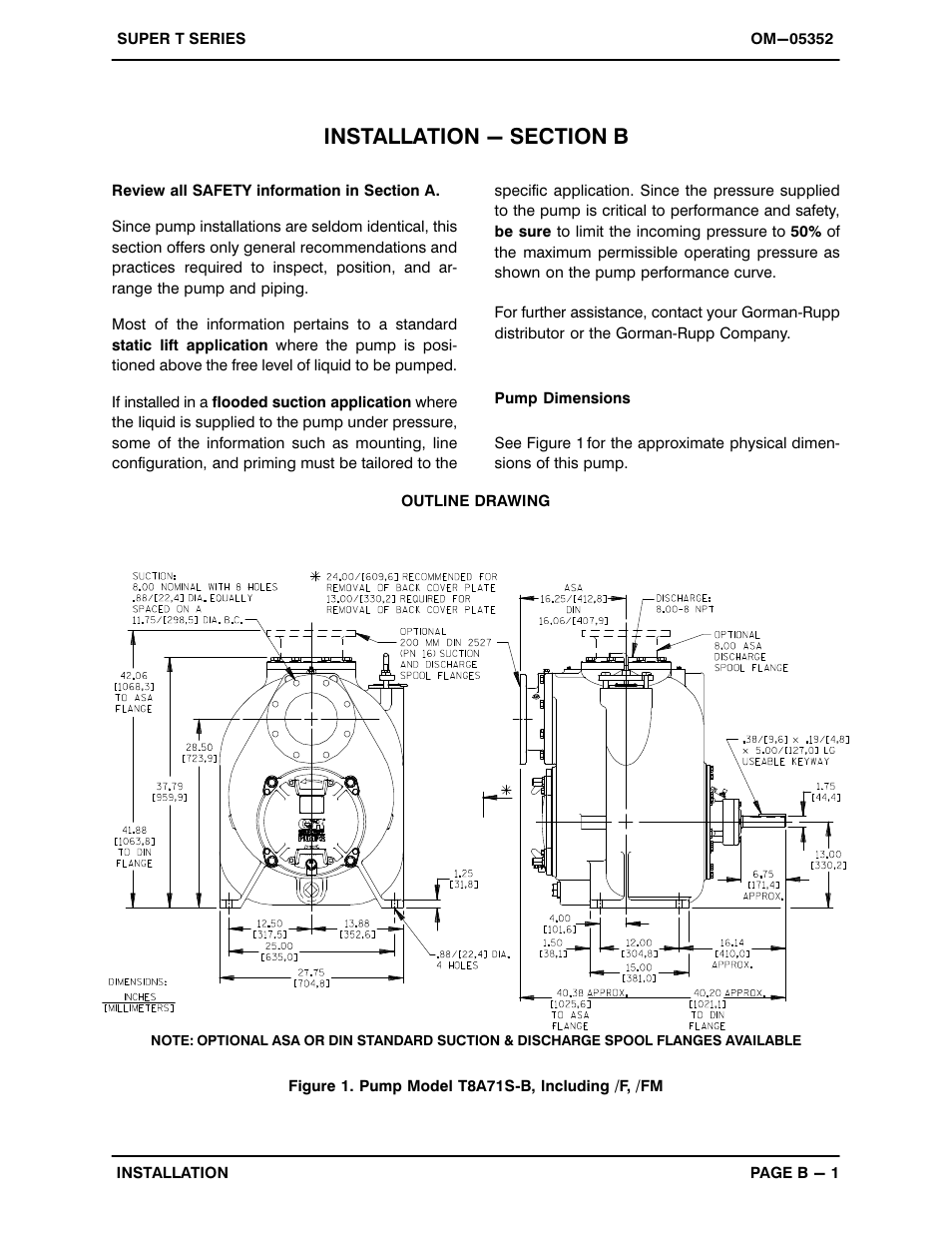 Installation - section b | Gorman-Rupp Pumps T8A71S-B /F,/FM User Manual | Page 8 / 41