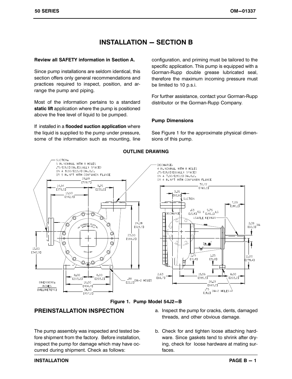 Installation - section b | Gorman-Rupp Pumps 54J2-B 1424552 and up User Manual | Page 8 / 34