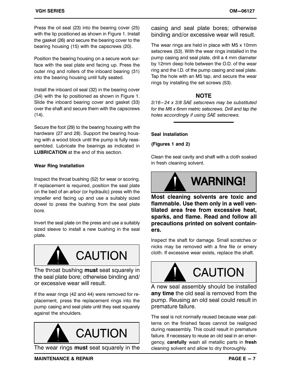 Gorman-Rupp Pumps VGH4D31-B 1379872 thru 1211396 User Manual | Page 29 / 33