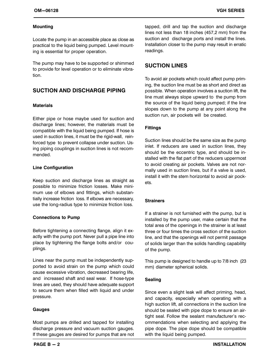 Gorman-Rupp Pumps VGH5B31-B 1379872 thru 1211802 User Manual | Page 9 / 33