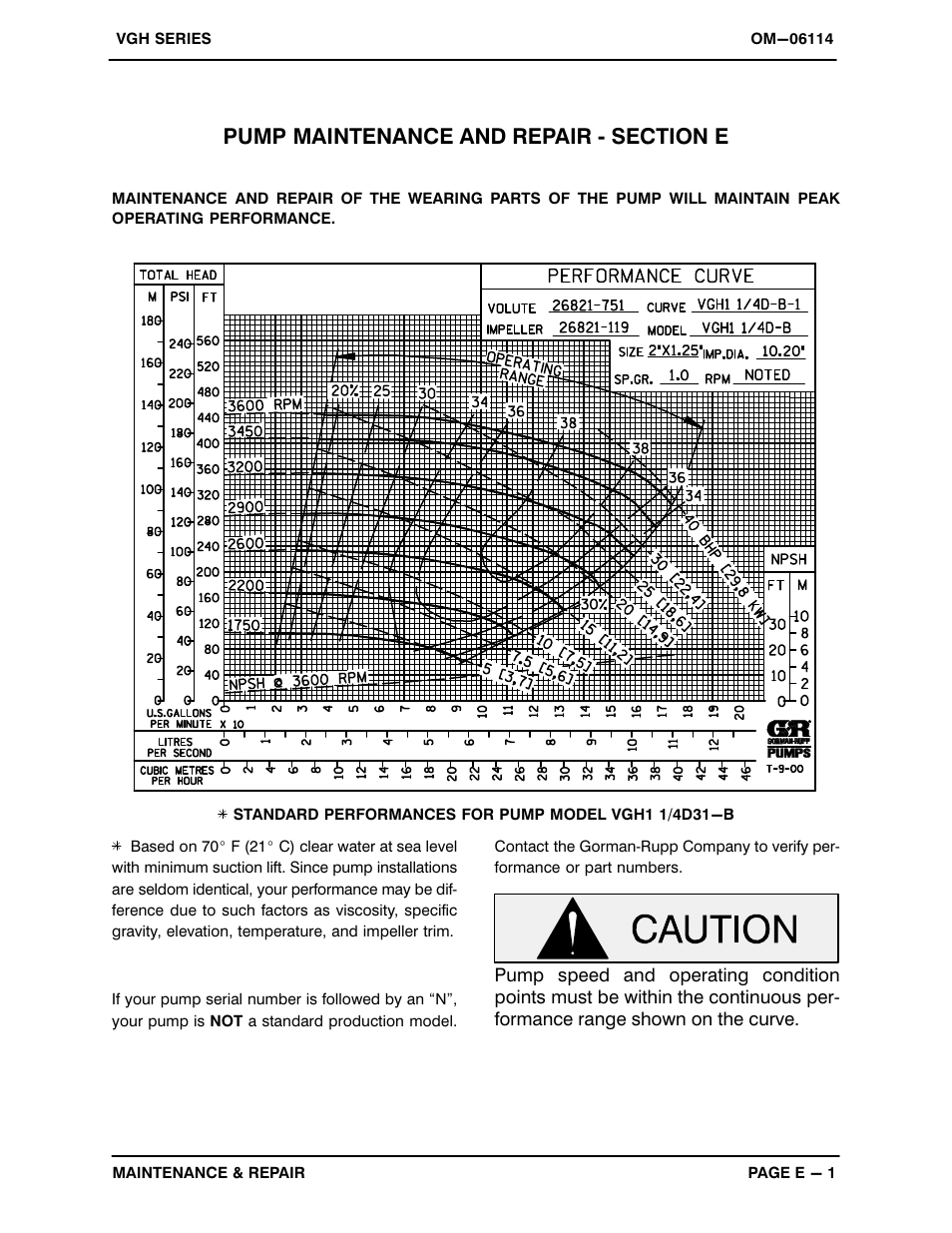 Gorman-Rupp Pumps VGH1 1/4D31-B 1364934 thru 1211819 User Manual | Page 23 / 33