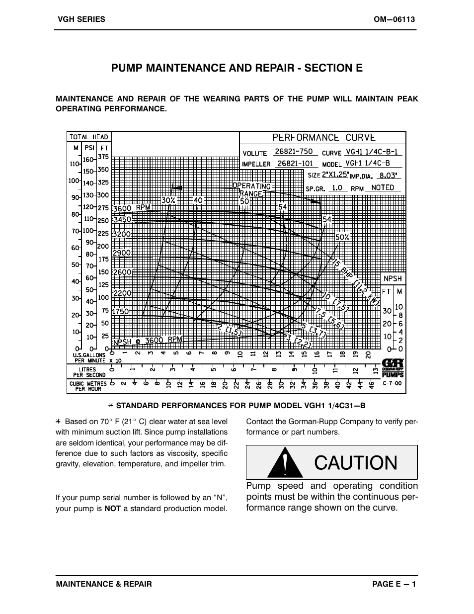 Gorman-Rupp Pumps VGH1 1/4C31-B 1379872 thru 1210741 User Manual | Page 23 / 33