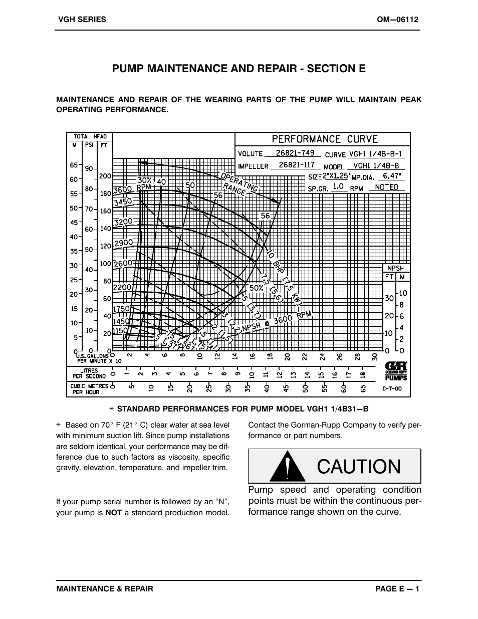 Gorman-Rupp Pumps VGH1 1/4B31-B 1379872 thru 1210317 User Manual | Page 23 / 33