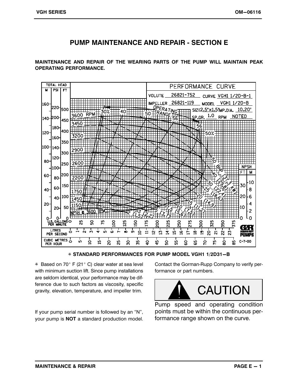 Gorman-Rupp Pumps VGH1 1/2D31-B 1379872 thru 1211821 User Manual | Page 23 / 33