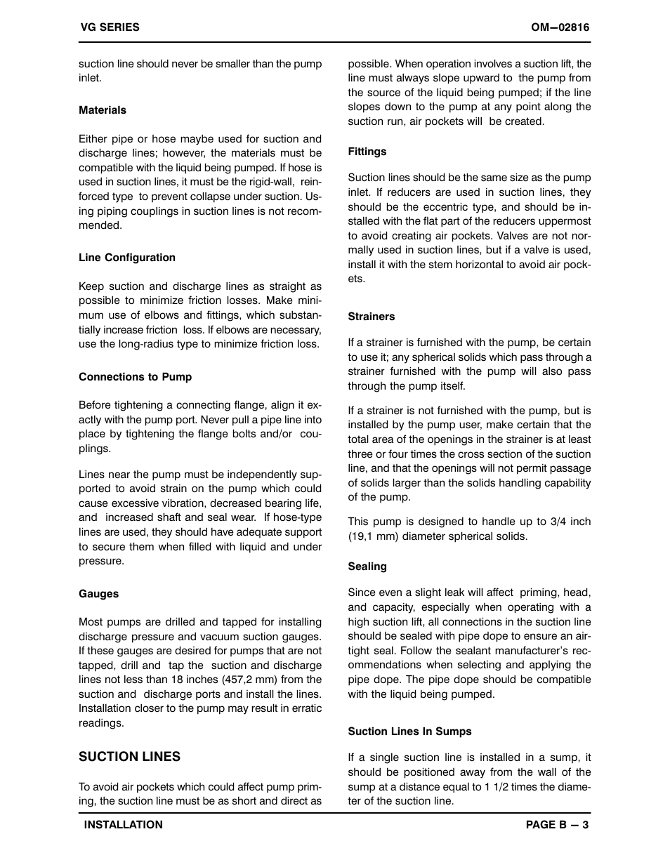 Gorman-Rupp Pumps VG5C3-B 1188885 and up User Manual | Page 10 / 31