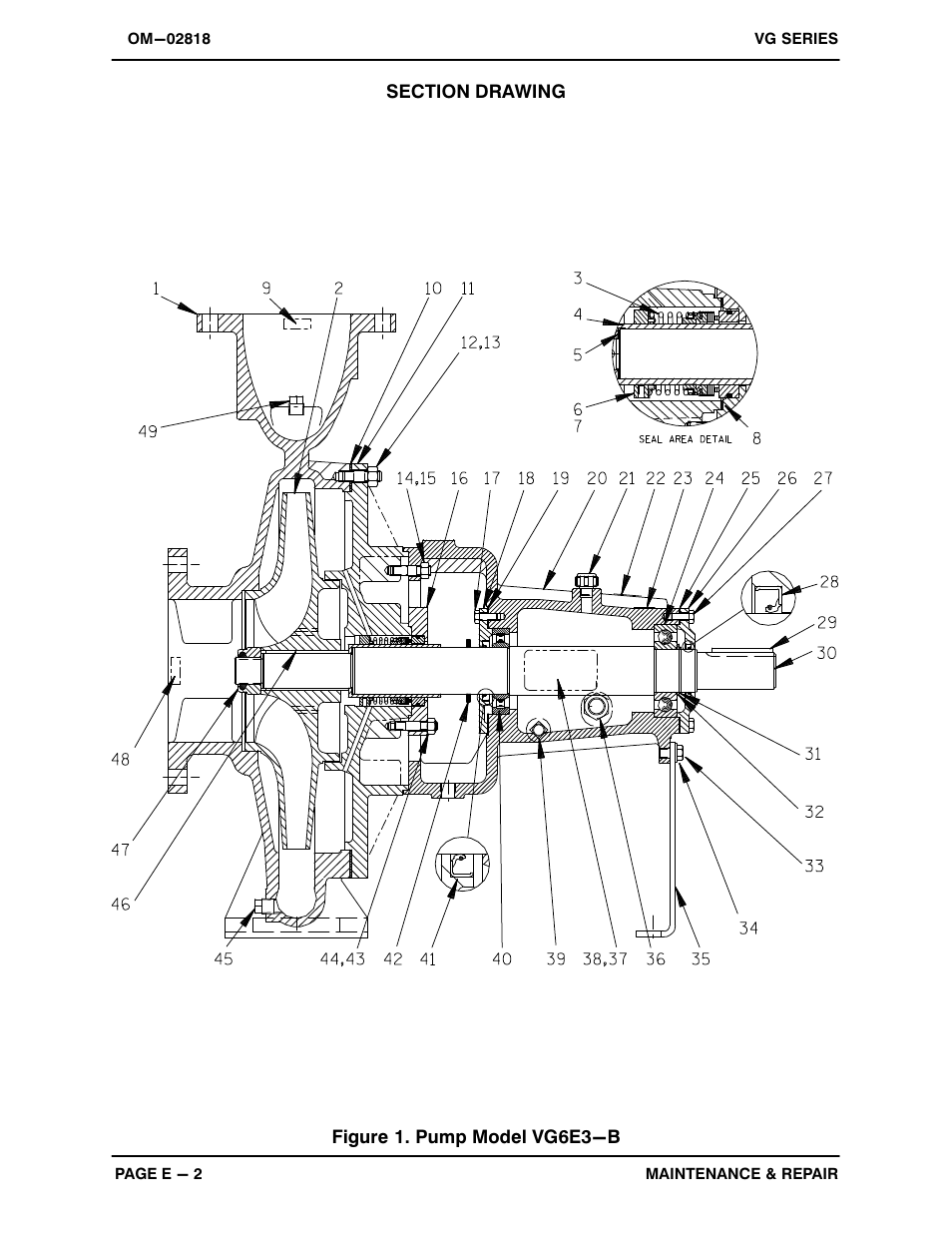 Figure 1. pump model vg6e3−b | Gorman-Rupp Pumps VG6E3-B 1238969 and up User Manual | Page 22 / 29