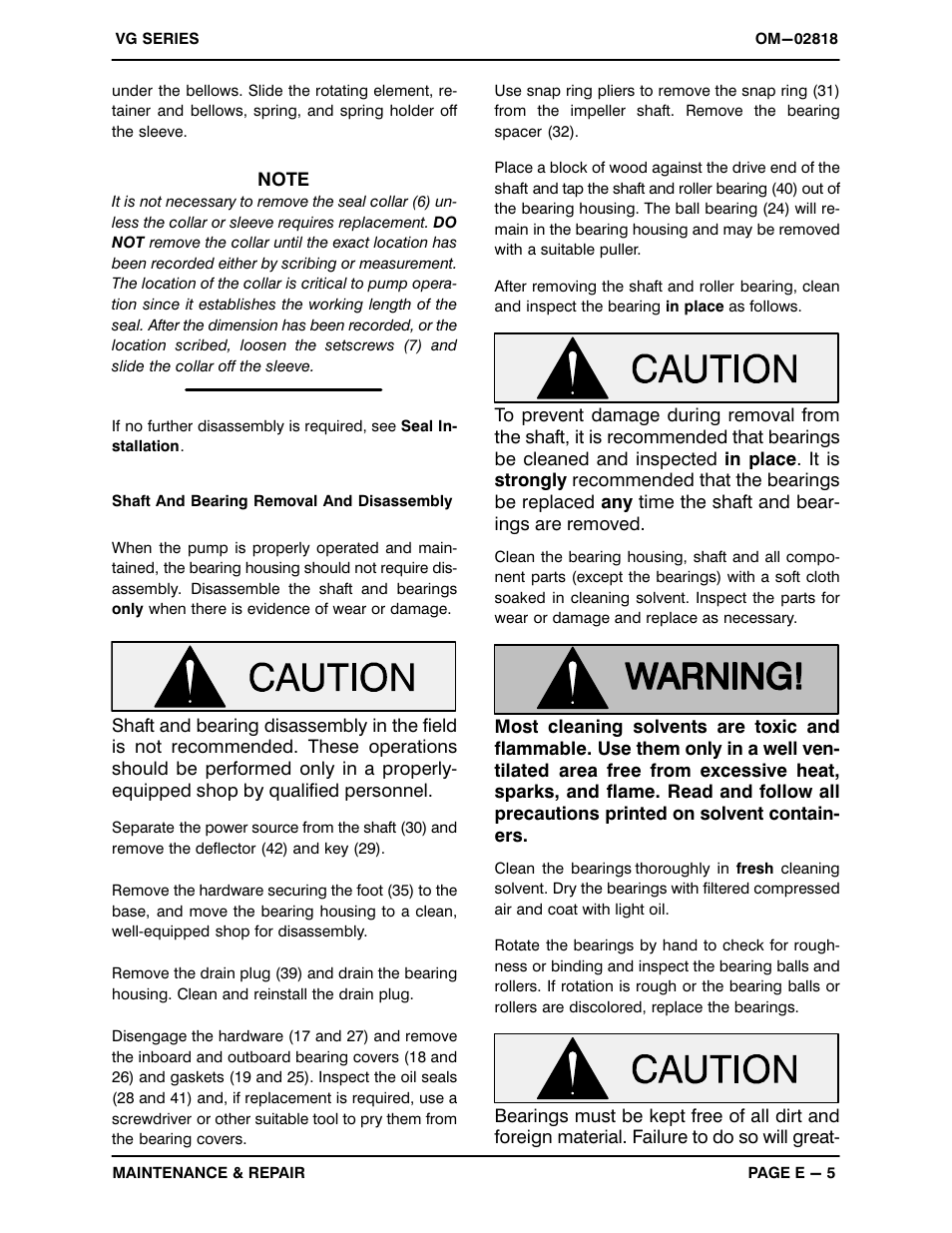 Gorman-Rupp Pumps VG6E3-B 1238969 and up User Manual | Page 25 / 29