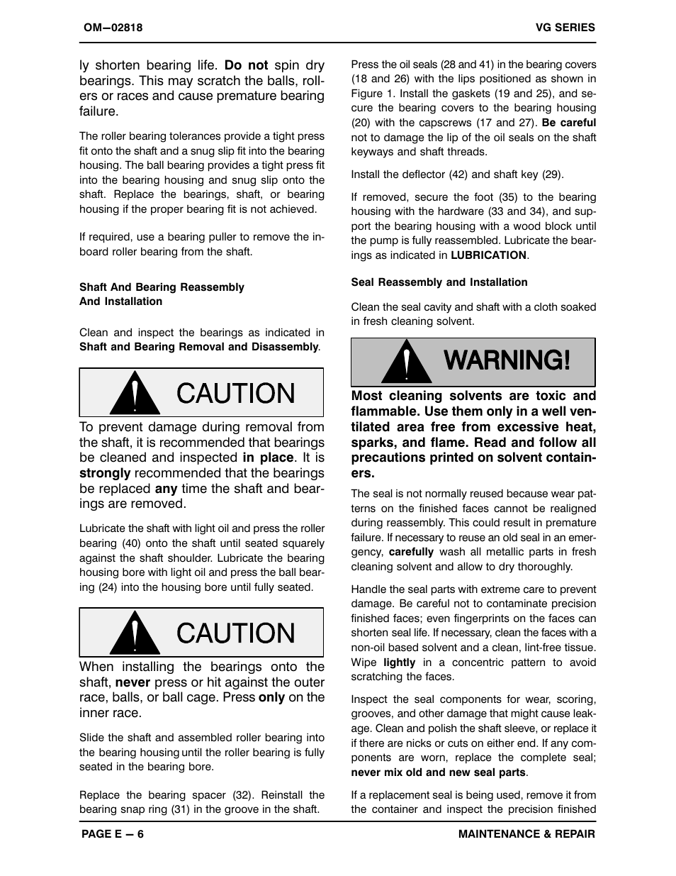 Gorman-Rupp Pumps VG6E3-B 1238969 and up User Manual | Page 26 / 29