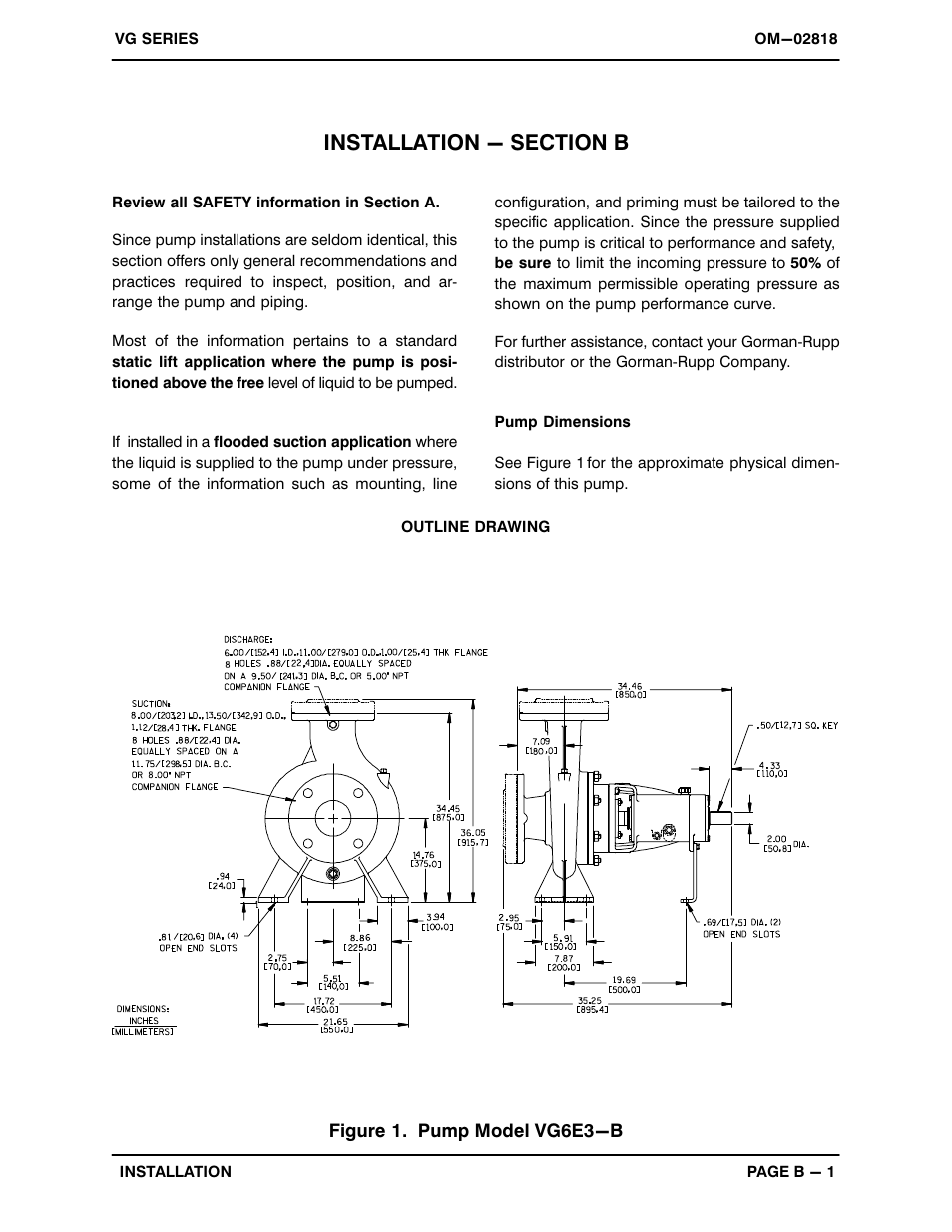 Installation - section b | Gorman-Rupp Pumps VG6E3-B 1238969 and up User Manual | Page 7 / 29