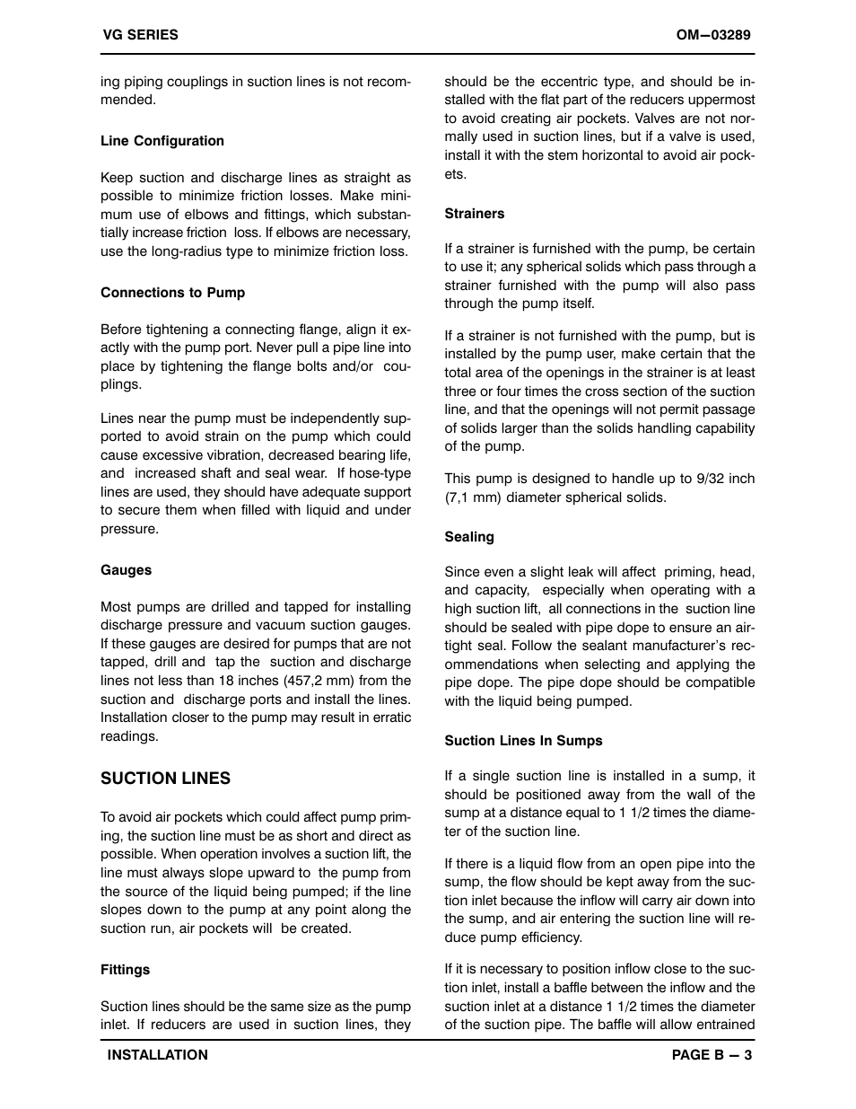 Gorman-Rupp Pumps VG1 1/4B3-B 1260463 and up User Manual | Page 10 / 34