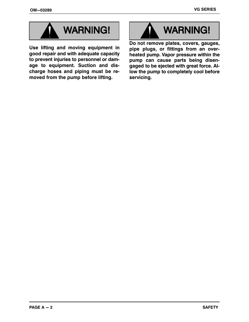 Gorman-Rupp Pumps VG1 1/4B3-B 1260463 and up User Manual | Page 7 / 34