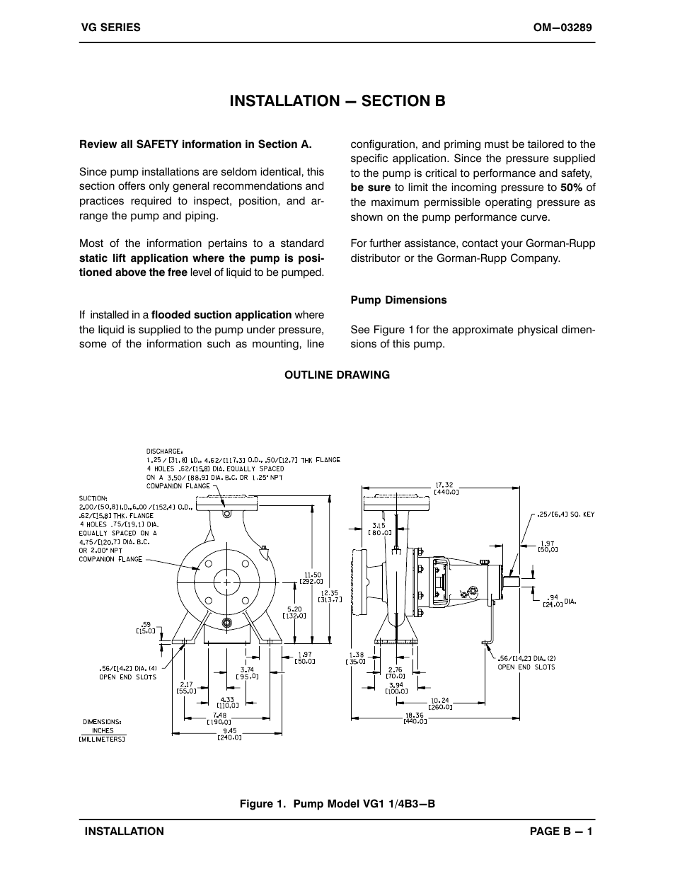 Installation - section b | Gorman-Rupp Pumps VG1 1/4B3-B 1260463 and up User Manual | Page 8 / 34