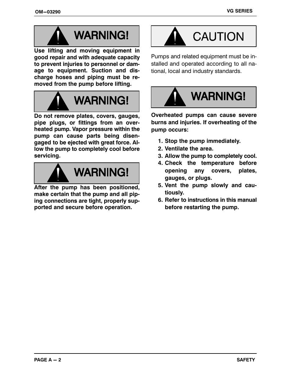 Gorman-Rupp Pumps VG1 1/2C3-B 1316095 and up User Manual | Page 6 / 30