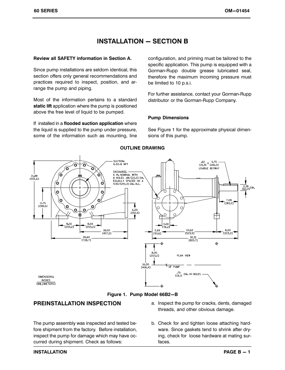 Installation - section b | Gorman-Rupp Pumps 66B2-B 370671 and up User Manual | Page 8 / 34