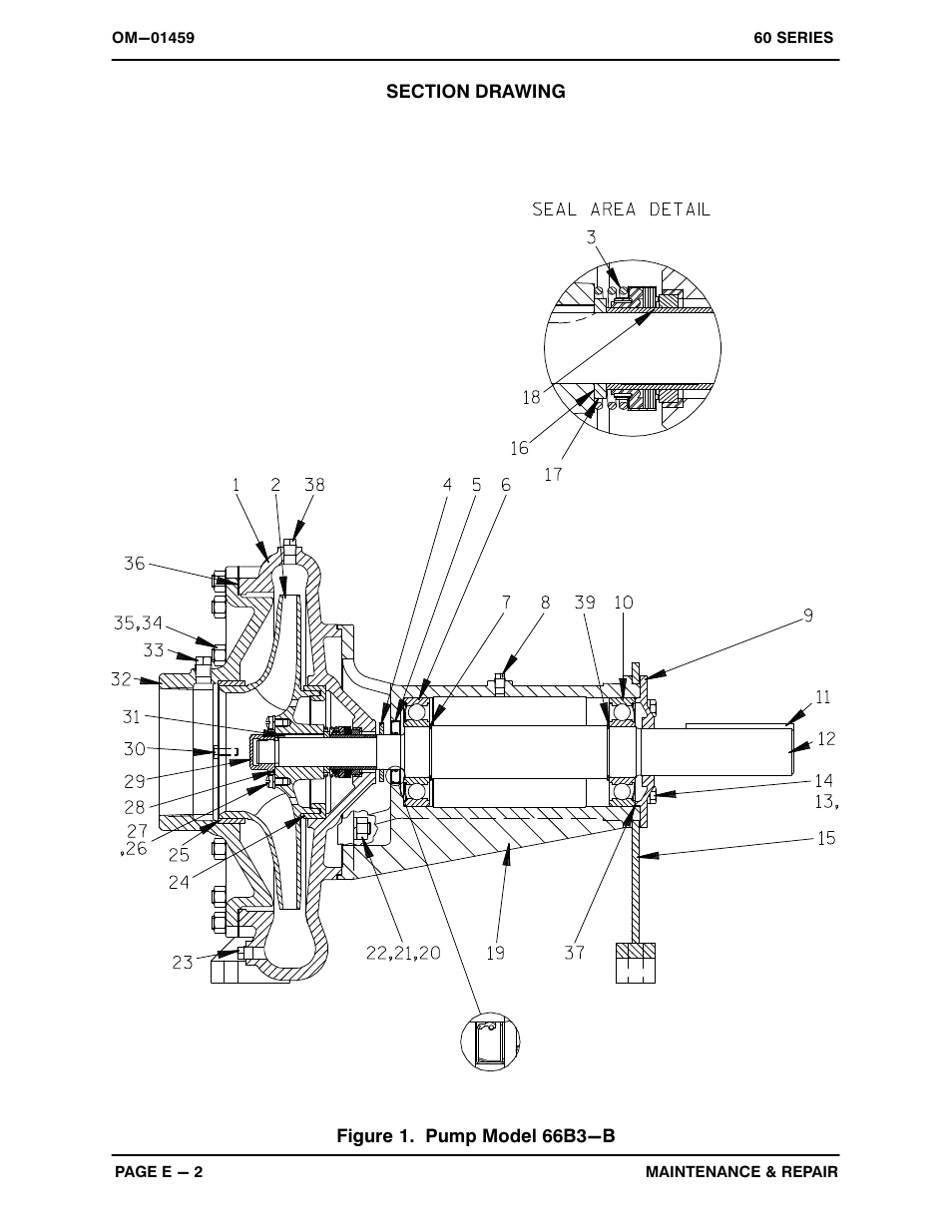 Figure 1. pump model 66b3−b | Gorman-Rupp Pumps 66B3-B 407277 and up User Manual | Page 23 / 32