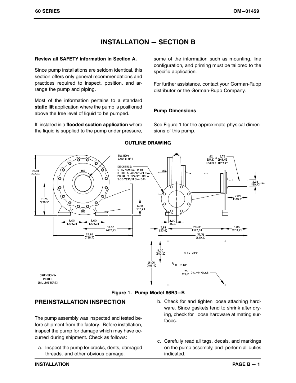 Installation - section b | Gorman-Rupp Pumps 66B3-B 407277 and up User Manual | Page 8 / 32