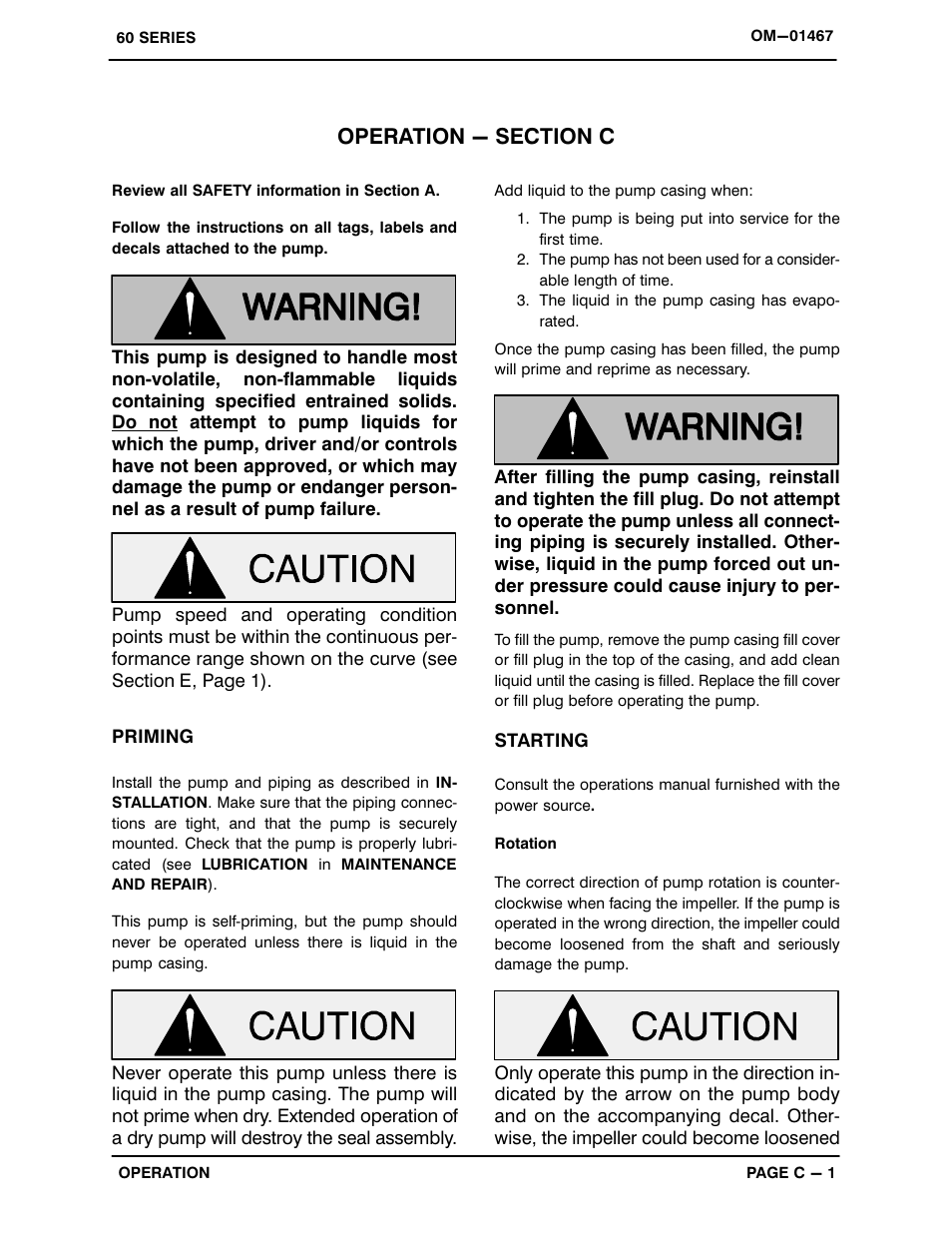 Operation - section c | Gorman-Rupp Pumps 68A2-B 818301 and up User Manual | Page 16 / 33