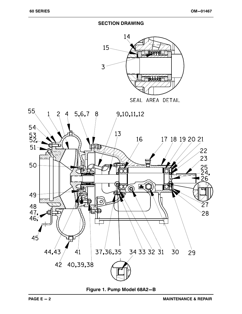 Figure 1. pump model 68a2−b | Gorman-Rupp Pumps 68A2-B 818301 and up User Manual | Page 23 / 33