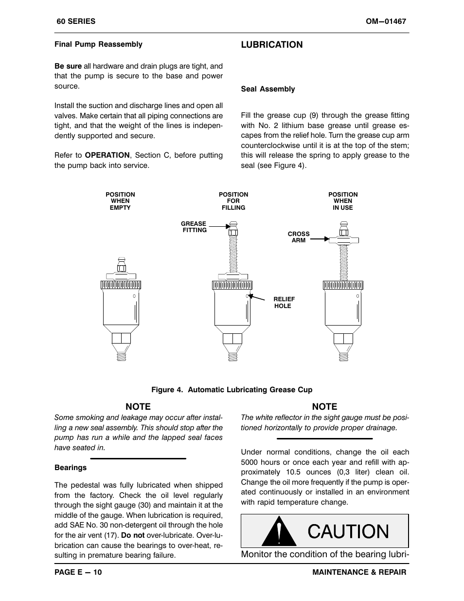 Lubrication, Monitor the condition of the bearing lubri | Gorman-Rupp Pumps 68A2-B 818301 and up User Manual | Page 31 / 33