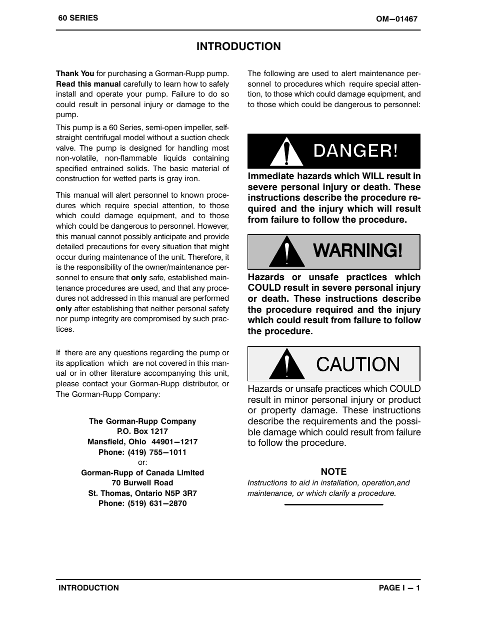 Introduction | Gorman-Rupp Pumps 68A2-B 818301 and up User Manual | Page 5 / 33