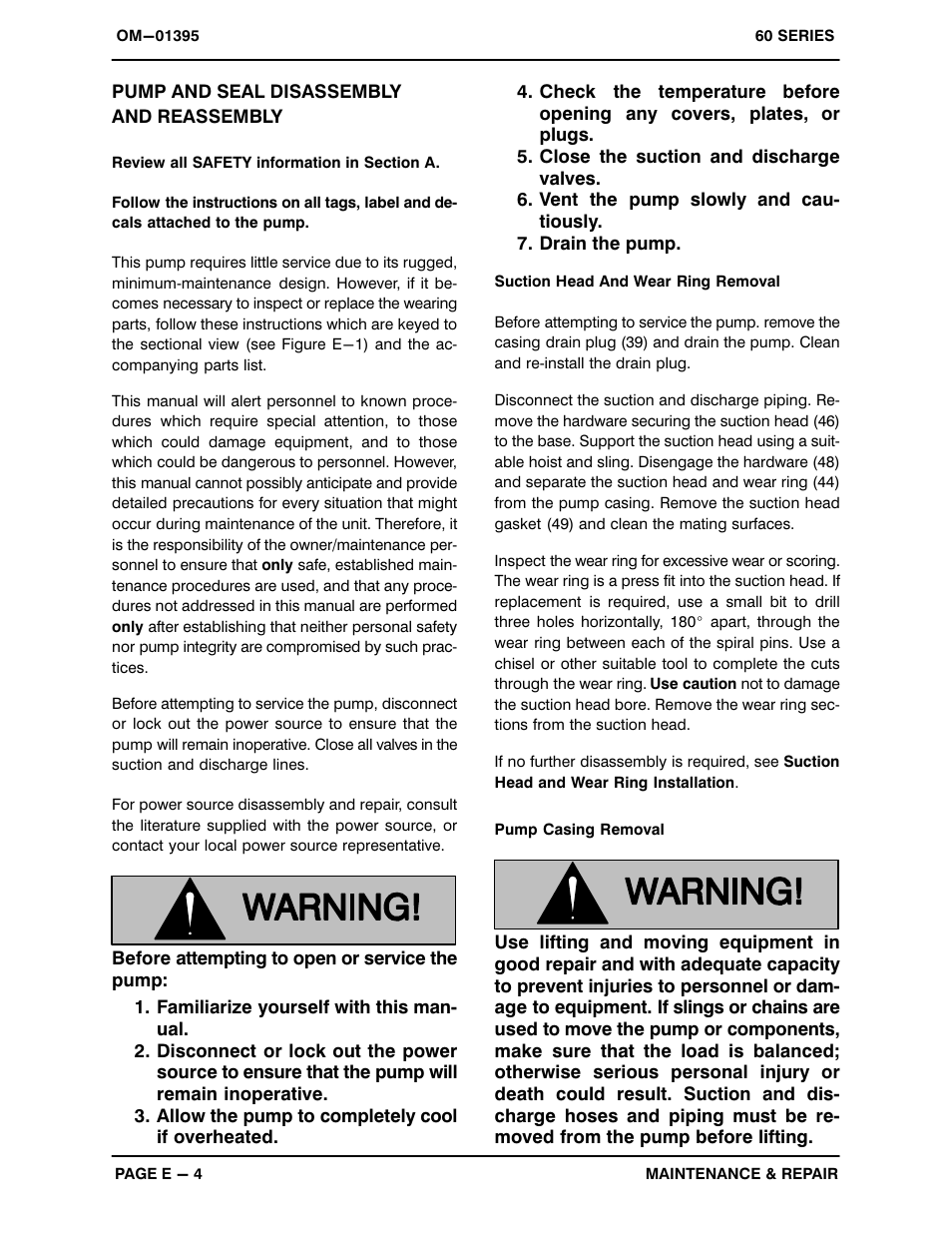 Pump and seal disassembly and reassembly | Gorman-Rupp Pumps 612L20-B 814882 and up User Manual | Page 23 / 30