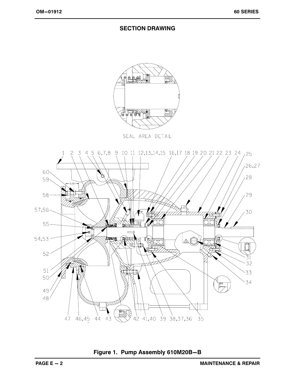 Section drawing | Gorman-Rupp Pumps 610M20B-B 699260 and up User Manual | Page 20 / 31