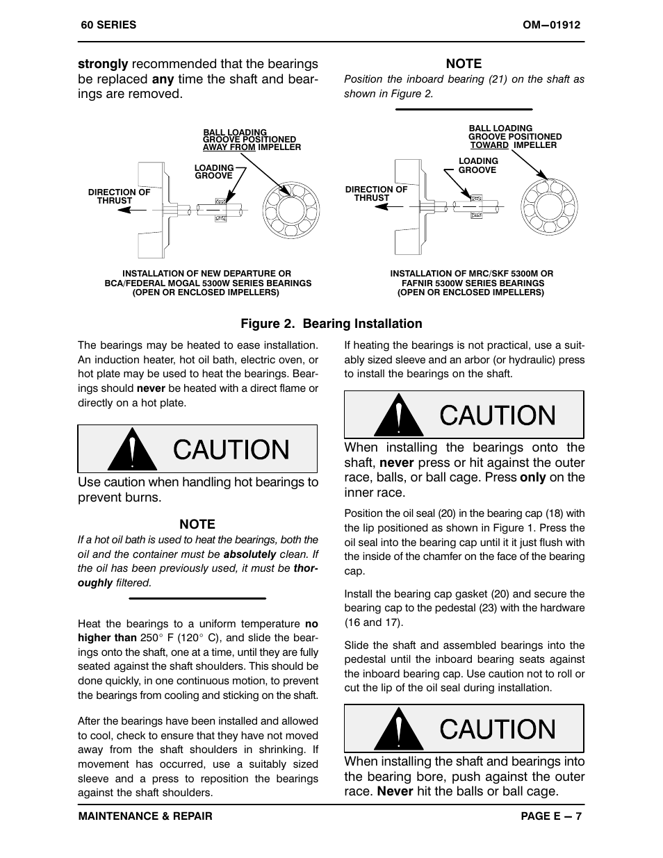 Figure 2. bearing installation | Gorman-Rupp Pumps 610M20B-B 699260 and up User Manual | Page 25 / 31