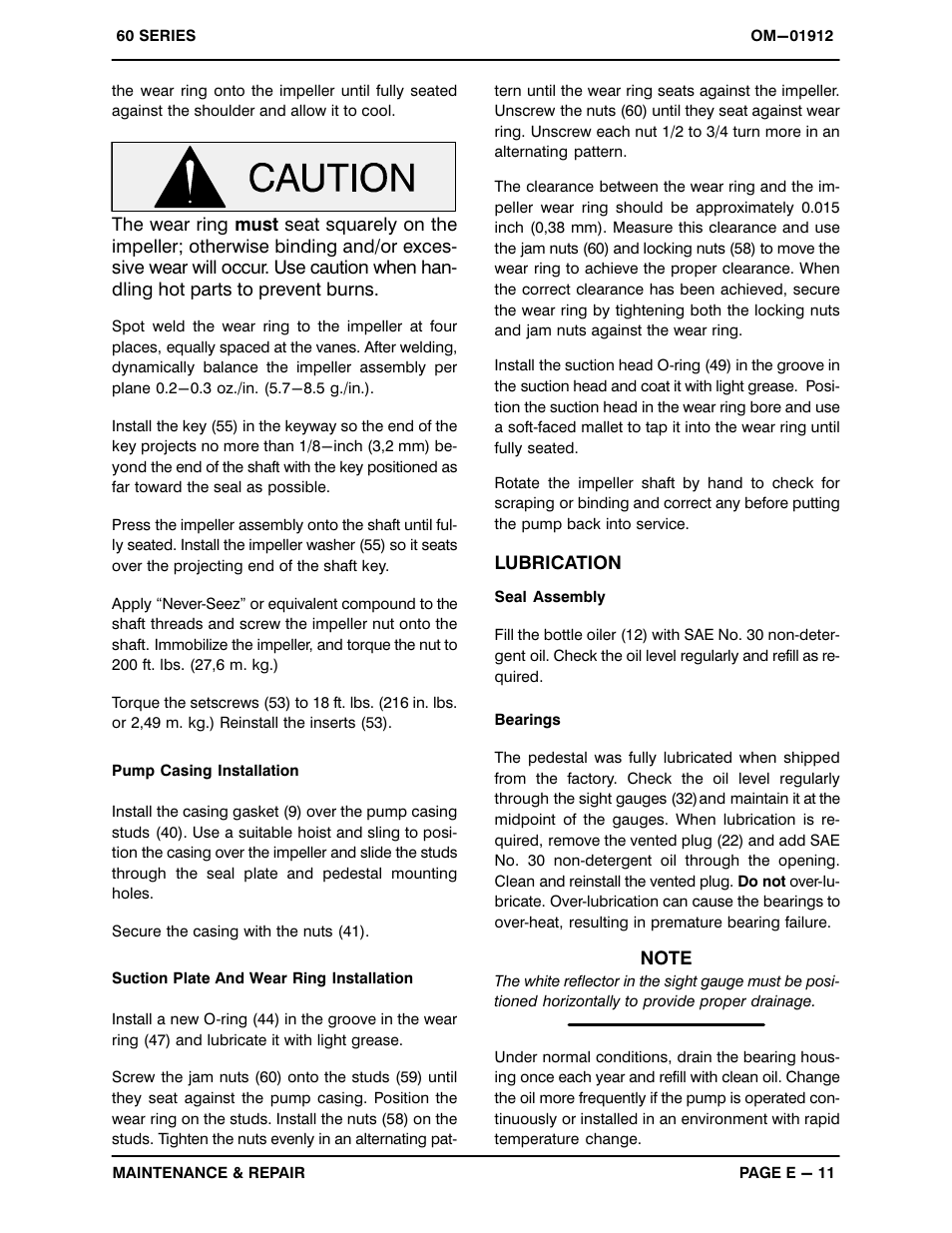 Gorman-Rupp Pumps 610M20B-B 699260 and up User Manual | Page 29 / 31