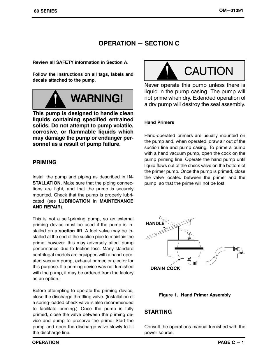 Operation - section c | Gorman-Rupp Pumps 610M20-B 688324 and up User Manual | Page 14 / 30