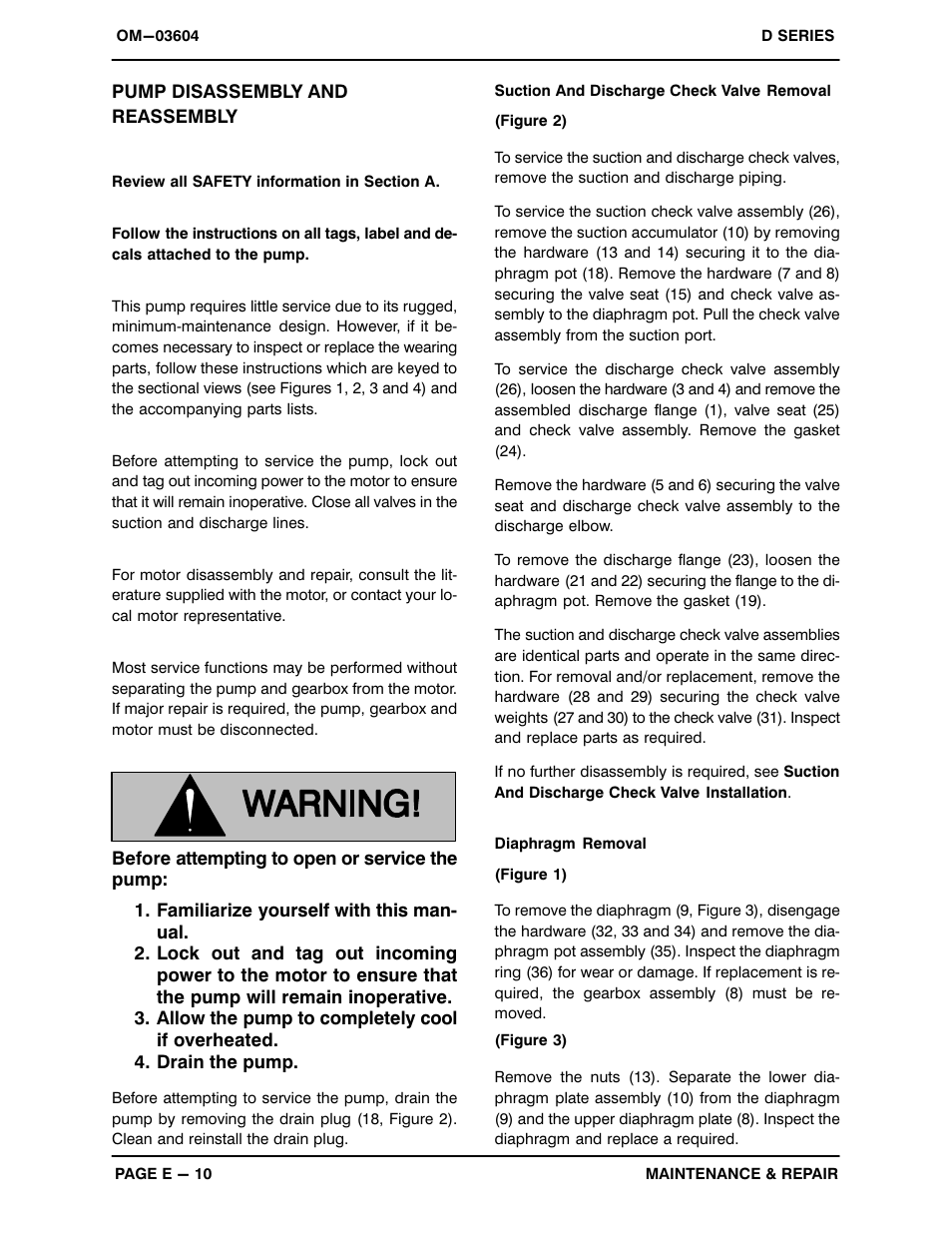 Pump disassembly and reassembly | Gorman-Rupp Pumps 3D-E1.5 1P 883504 and up User Manual | Page 26 / 33