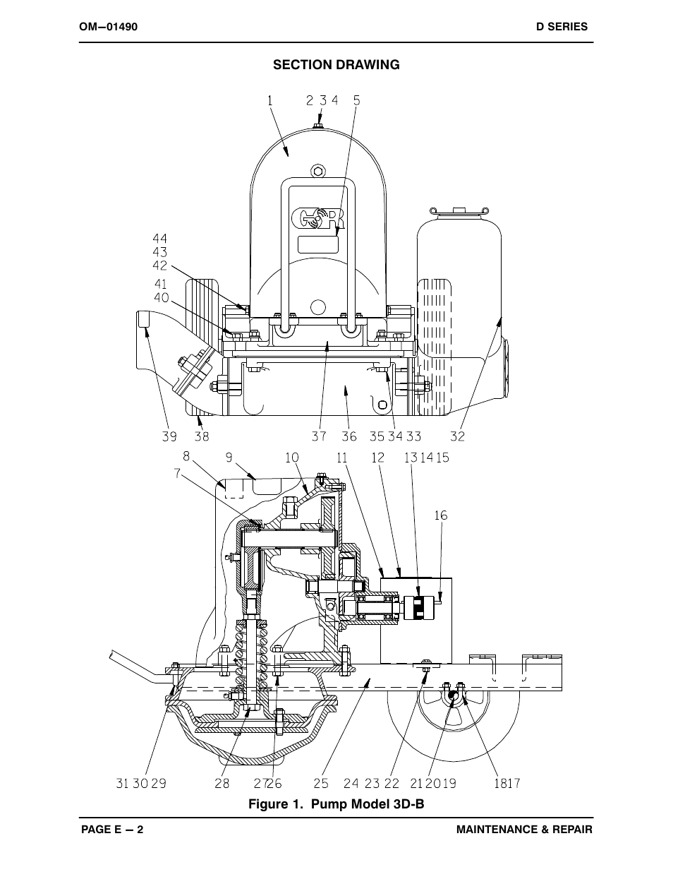 Figure 1. pump model 3d-b | Gorman-Rupp Pumps 3D-B 883512 and up User Manual | Page 18 / 33