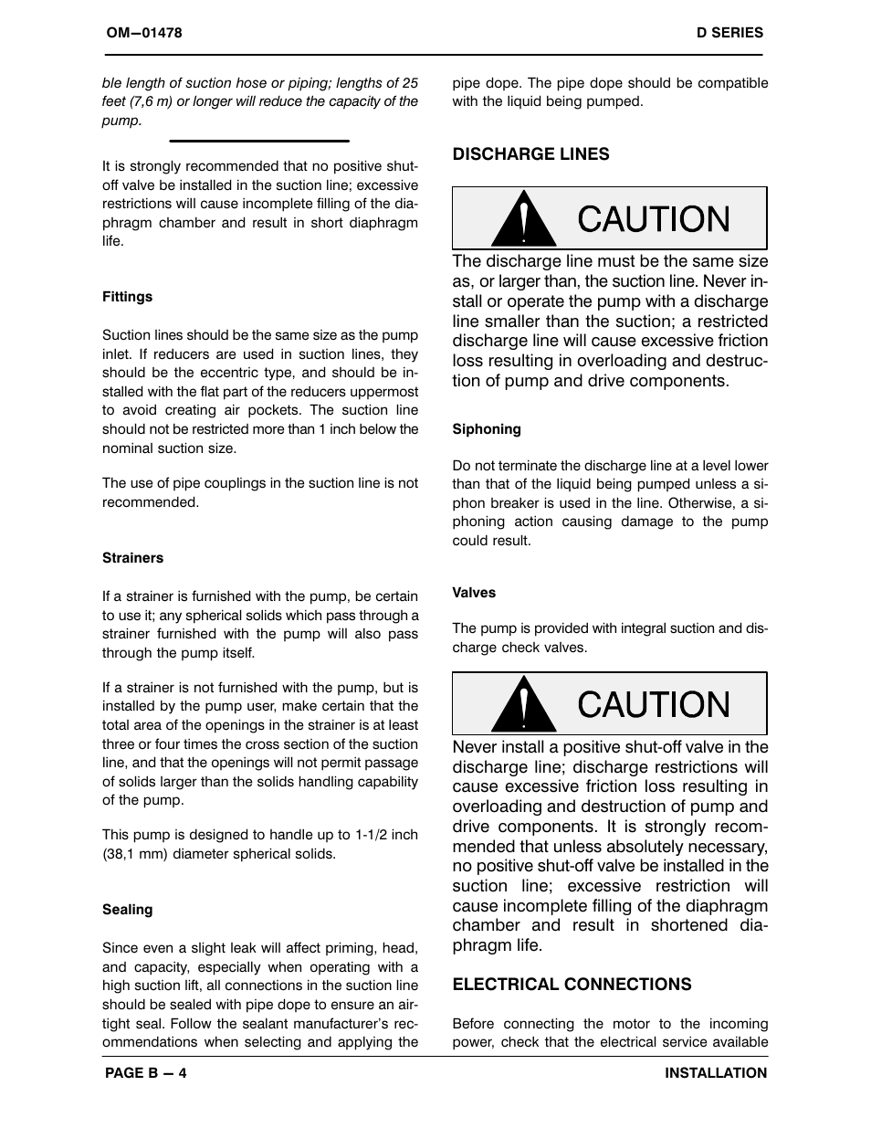 Gorman-Rupp Pumps 2D-X.75 3P 652300 thru 1462003 User Manual | Page 11 / 27