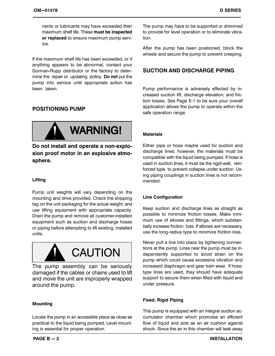 Gorman-Rupp Pumps 2D-X.75 3P 652300 thru 1462003 User Manual | Page 9 / 27