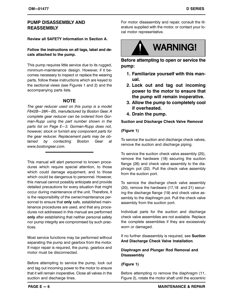 Pump disassembly and reassembly | Gorman-Rupp Pumps 2D-E.50 3P 1467825 and up User Manual | Page 22 / 25