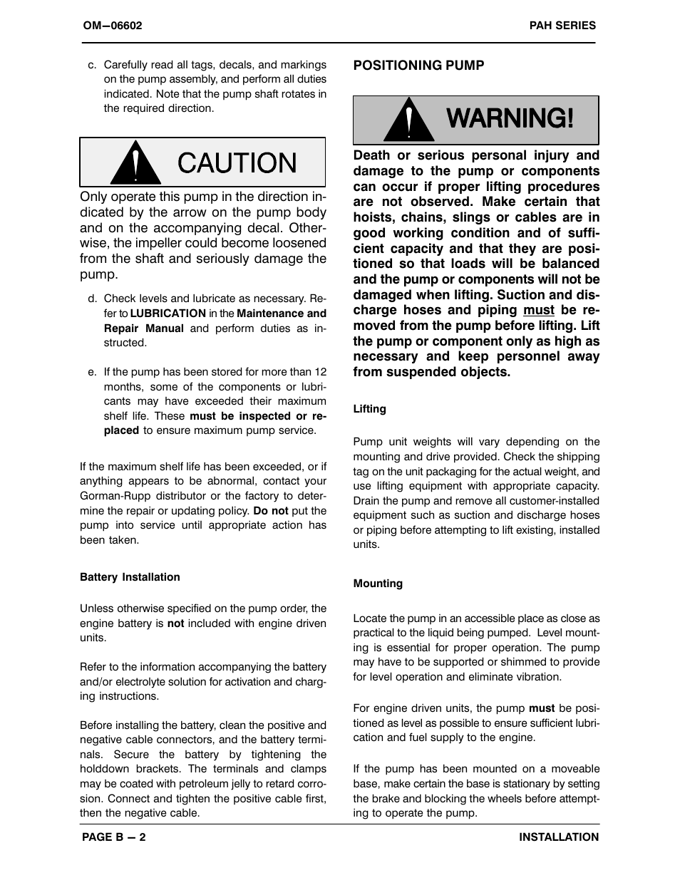 Gorman-Rupp Pumps PAH6B60-6068H IT4 1529202 and up User Manual | Page 10 / 50