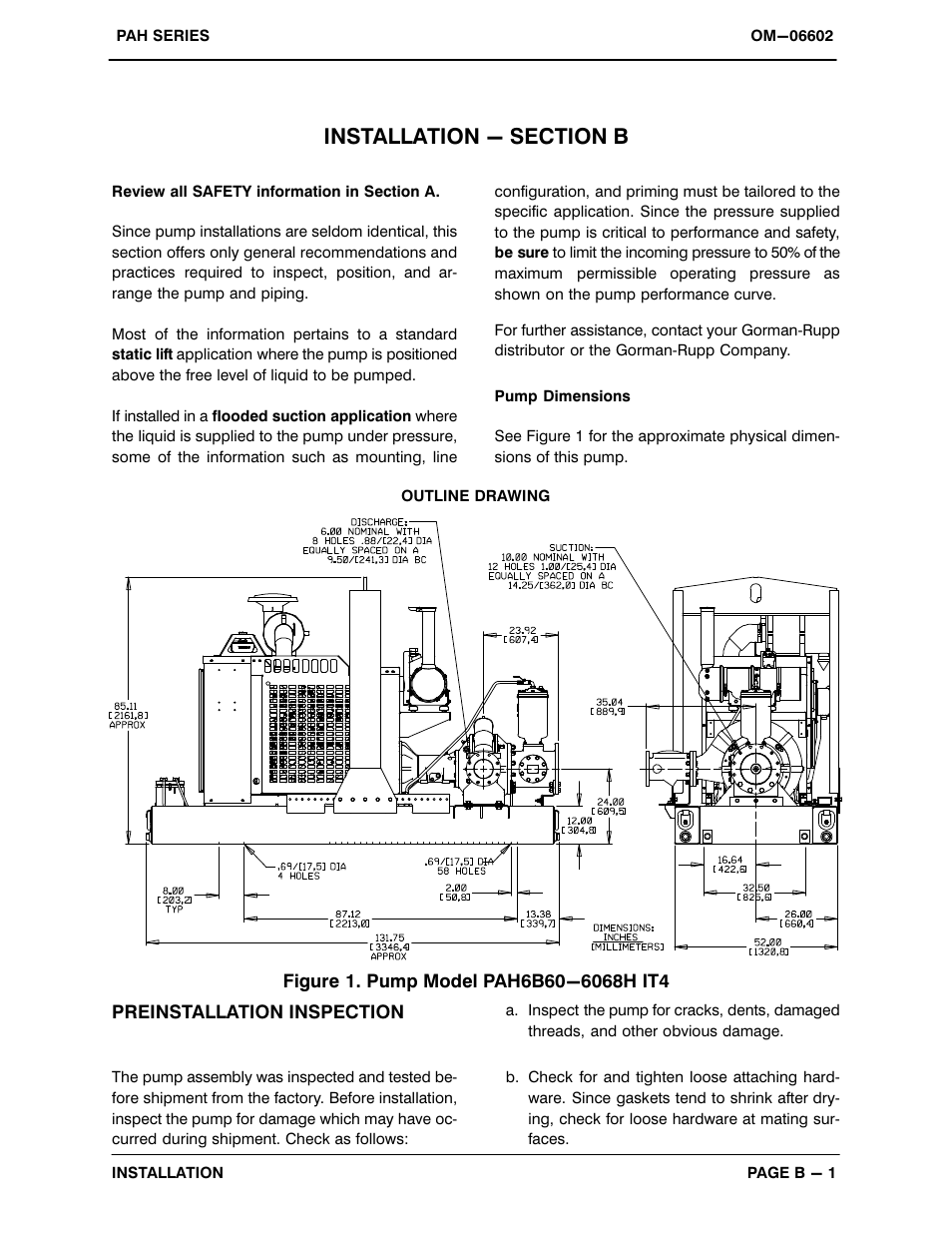 Installation - section b | Gorman-Rupp Pumps PAH6B60-6068H IT4 1529202 and up User Manual | Page 9 / 50