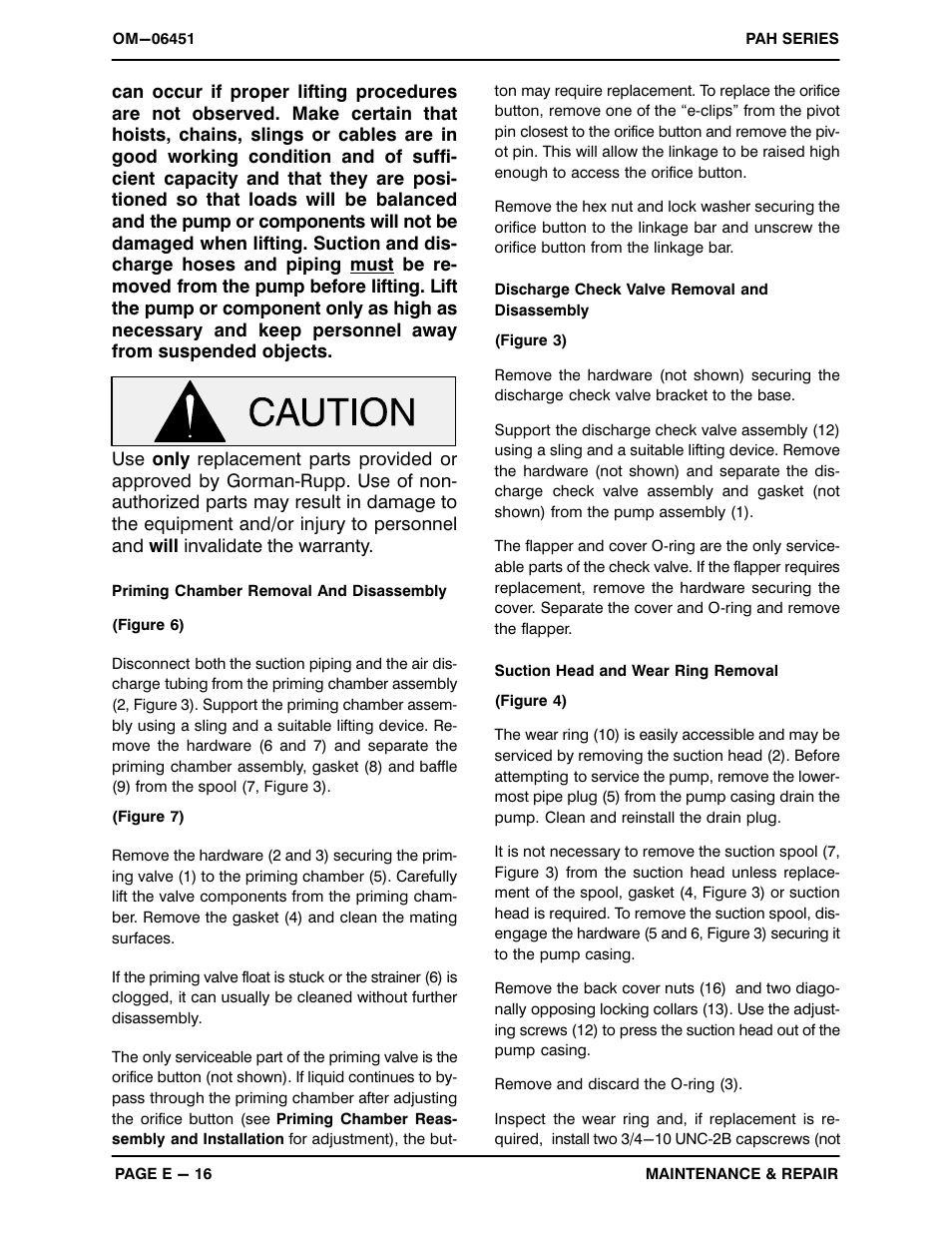 Gorman-Rupp Pumps PAH6B60-6068H 1507875 and up User Manual | Page 38 / 47