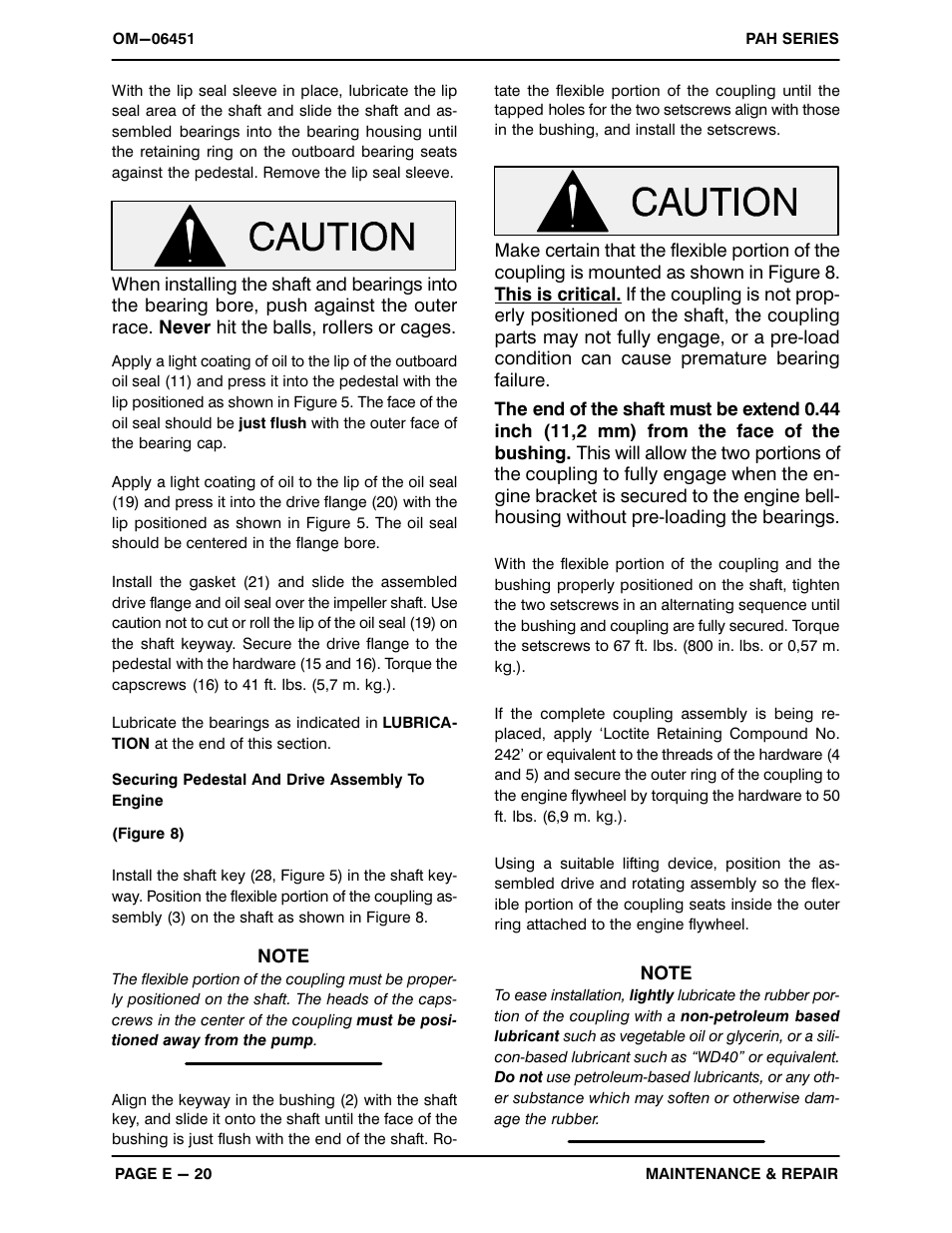 Gorman-Rupp Pumps PAH6B60-6068H 1507875 and up User Manual | Page 42 / 47