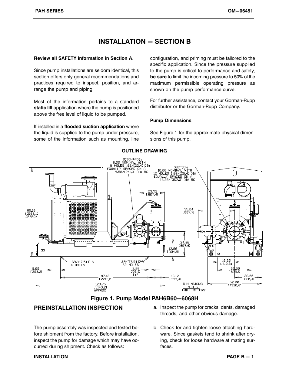 Installation - section b | Gorman-Rupp Pumps PAH6B60-6068H 1507875 and up User Manual | Page 8 / 47