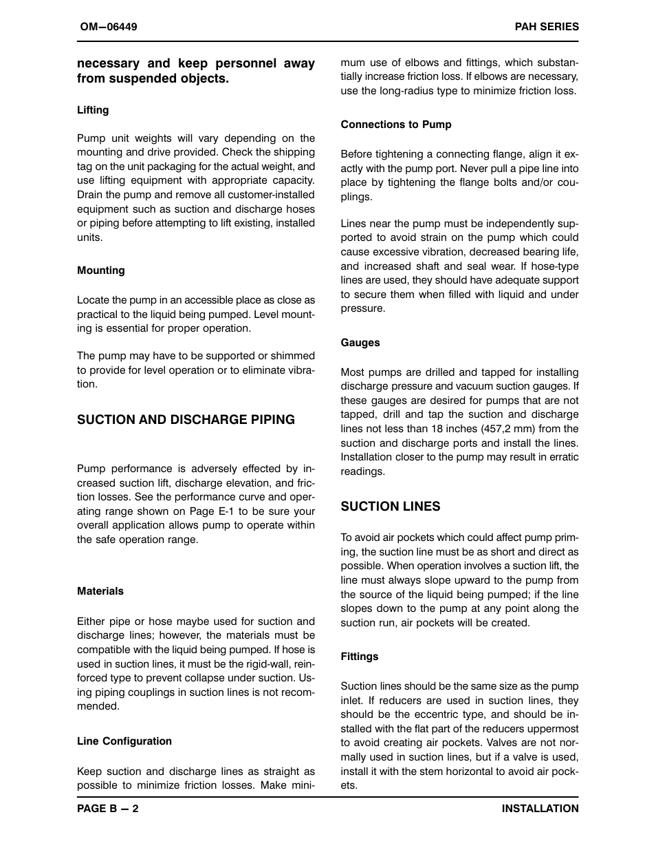 Gorman-Rupp Pumps PAH6A60C-B 1514055 and up User Manual | Page 10 / 42