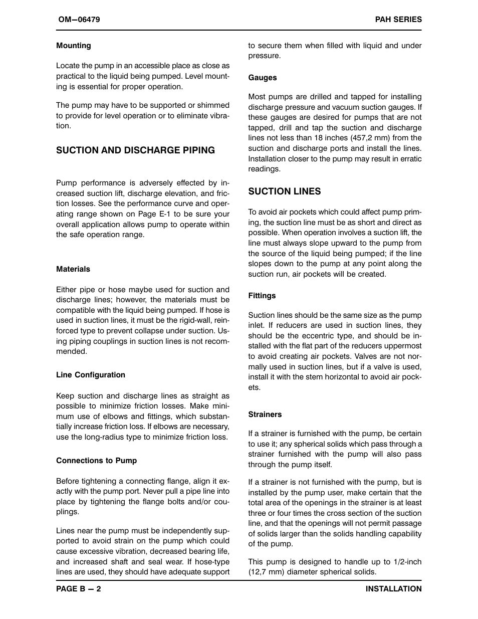 Gorman-Rupp Pumps PAH4C60C-B 1503565 and up User Manual | Page 10 / 41