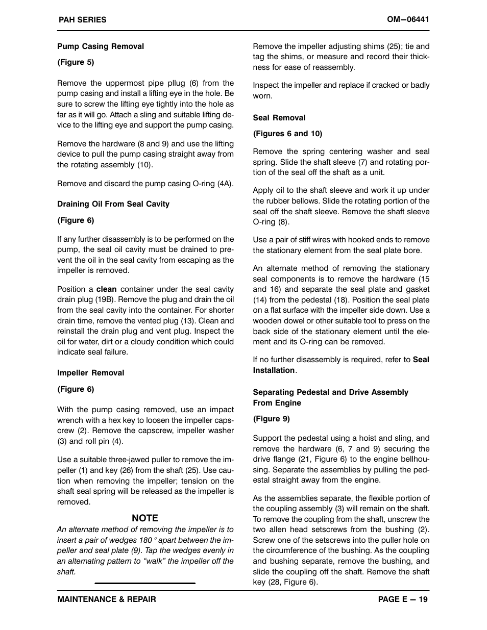 Gorman-Rupp Pumps PAH4A60-6068H 1511893 and up User Manual | Page 42 / 50