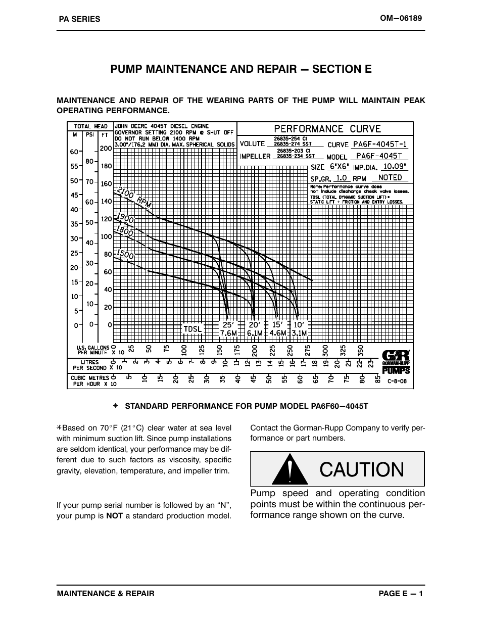 Gorman-Rupp Pumps PA6F60-4045T 1521221 and up User Manual | Page 23 / 45